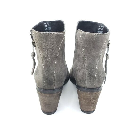 Taos Dillie Womens Ankle Boots Heel Side Zip Taupe Suede Booties EU 36 US 5.5 - Picture 5 of 10